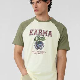 The Souled Store Green Regular Fit Printed T-Shirt-picture-5