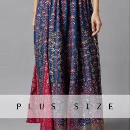 Aurelia Blue Printed Skirt-image-98