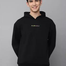 Tribe by Allen Solly Black Regular Fit Hooded Sweatshirts-image-34
