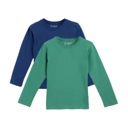 Campana Kids Green & Blue Cotton Regular Fit Full Sleeves T-Shirt (Pack of 2)-image-95