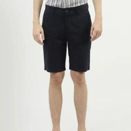 United Colors of Benetton Navy Cotton Slim Fit Shorts-image-36