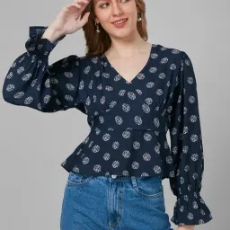 Style Quotient Navy Printed Top-image-18