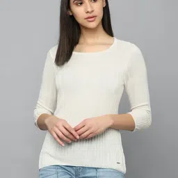 Allen Solly Off-White Self Pattern Top-image-37