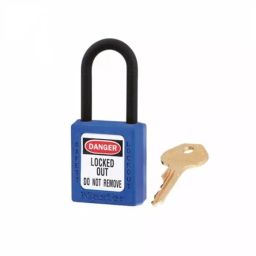 MASTER LOCK Key Safety Padlock 6 mm Shackle, 406BLU-image-89