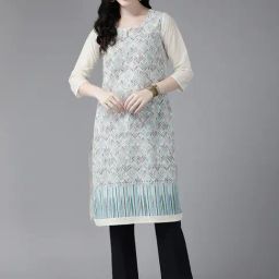 Aarika White Cotton Embroidered Straight Kurta-image-13