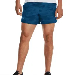 Under Armour Blue Slim Fit Printed Sports Shorts-picture-13