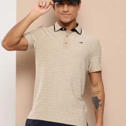 ALCIS Beige Regular Fit Golf Polo T-Shirt-image-27