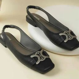 Mochi Women's Black Back Strap Sandals-image-23