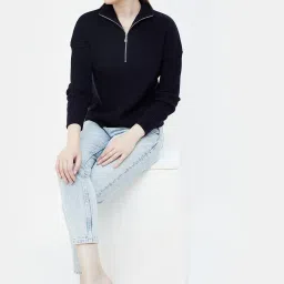 Code by Lifestyle Navy Regular Fit Pullover image 4