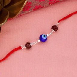 Kai Jewel 925 Silver Classic Rudraksha & Evil Eye Rakhi-image-97