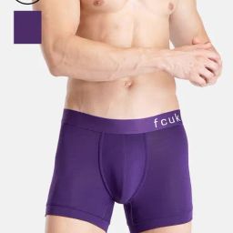 FCUK Purple Modal Solid Trunks Pack of 2-image-79