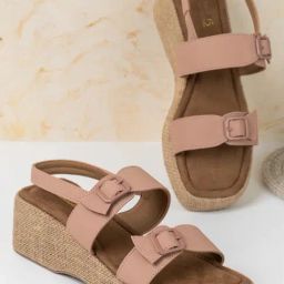 Inc.5 Women's Peach Ankle Strap Wedges-image-70