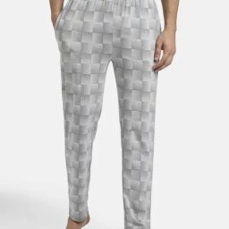 Jockey Grey Regular Fit Checks Nightwear Pyjamas-image-17