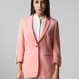 Van Heusen Peach Regular Fit Blazer-picture-0
