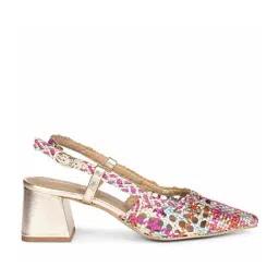Saint G Multi Hand Woven Leather Block Heels-picture-46