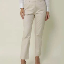 RAREISM Beige Viscose Solid Trousers-image-41