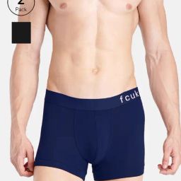 FCUK Multi-Color Modal Solid Trunks Pack of 2-picture-20