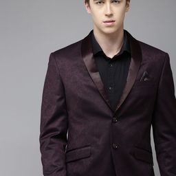 V Dot Men Single Breasted Slim Fit Blazer-picture-44