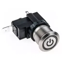 RS PRO Illuminated Push Button Switch 19.1 mm Cutout SPST White LED 250 / 125 V AC, 1758494-image-54