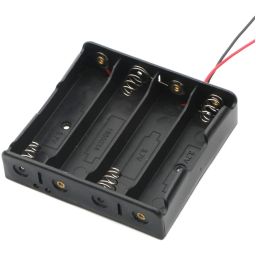 4 x 18650 Battery Holder 18650 Battery Case Plastic Storage Box Holder For 4 Cell 18650 Battery Storage Box Without Cover - Black - RS54644 x 18650 Battery Holder 18650 Battery Case Plastic Storage Box Holder For 4 Cell 18650 Battery Storage Box Without Cover - Black - RS5464-9