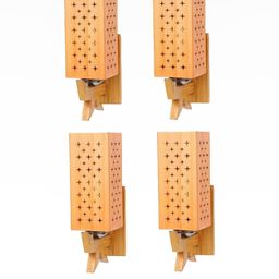 SOMIL Cream Glass Cylinder Printed Wall Lamps-image-47