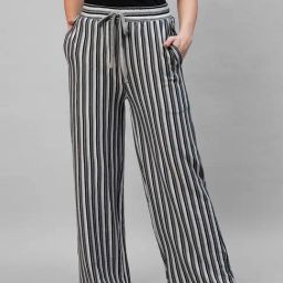Drape in Vogue Black Stripes Pyjamas-image-50
