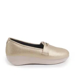 Fausto Women's Gold Casual Loafers-picture-6