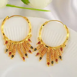 MEMOIR Gold-Plated Contemporary Hoop Earrings-image-26