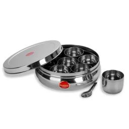 Sumeet Silver Stainless Steel 1 Containers with 7 wati-picture-6