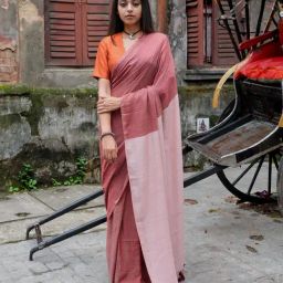 Suta Maroon Acrylic Cotton Sarees-picture-30