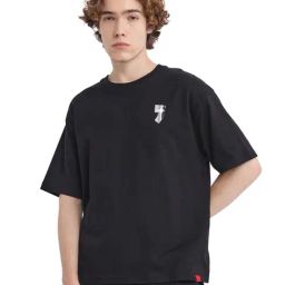 Rare Rabbit Black Oversized Typography T-Shirt-image-87