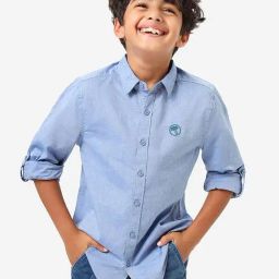 Bonkids Boys Cotton Opaque Casual Shirt-picture-38