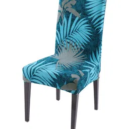 HOKIPO Blue Printed Chair Cover-image-85