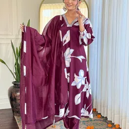 KALINI Women Printed A-Line Kurta Set-picture-36