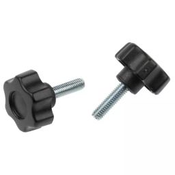 RS PRO Black Multiple Lobes Clamping Knob M6 Threaded Stud, 161149-image-30