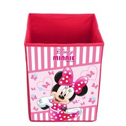 Kuber Industries Set Of 4 Pink & White Disney Minnie Printed Foldable Multi-Utility Storage Cubes With Handle image 4