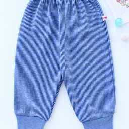 Mom's pet Full Length Self Striped Thermal Pants - Blue-image-42
