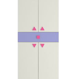Adona Stella 2 Door Wardrobe WIth Drawer Bottom Hang And Triangle Shaped Knobs - Pink Persian Lilac-image-83