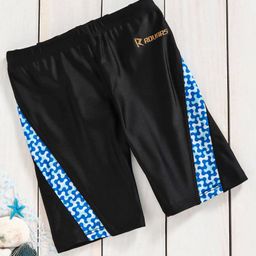 Rovars Swimming Trunks Solid- Black-image-22