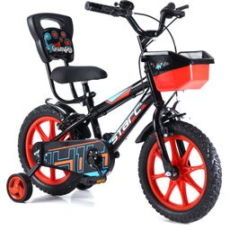 Kids 14 Inchs 99% Assembled Bicycle For Boys & Girls With Training Wheels - Red-26