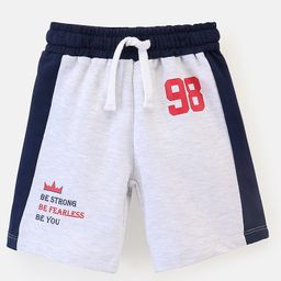 ToffyHouse Mid Thigh Length Shorts Text Print - Light Grey-picture-12