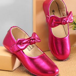 Cute Walk by Babyhug Velcro Closure Ballerina Bow Applique - Fuschia-image-97