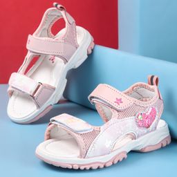 Cute Walk by Babyhug Sandal with Velcro Closure Heart Patch - Pink-picture-20