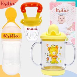 Kritiu Baby Food Feeder Fruit Nibbler & Sipper Combo - Multicolor-image-34