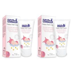 Littloo Diaper Nappy Cream for Baby's Soft Skin with Natural Calendula Extract, Shea Butter for Newborns, Babies- 50 g-Pack of 2-0