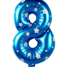 Decor Mantra 16 inch 8 number foil balloon perfect for birthday decoration and special occasions - Blue - Pack of 1-picture-14