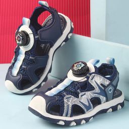Cute Walk by Babyhug Slip On Sandals - Navy Blue-image-94