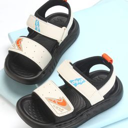 KIDLINGSS Fano Text Designed Double Velcro Closure Sandals - White-image-50