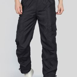Raxedo Men Relaxed Fit Baggy Parachute Track Pants-image-89