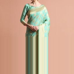 Shadow & Saining Woven Design Zari Silk Blend Banarasi Saree-picture-32
